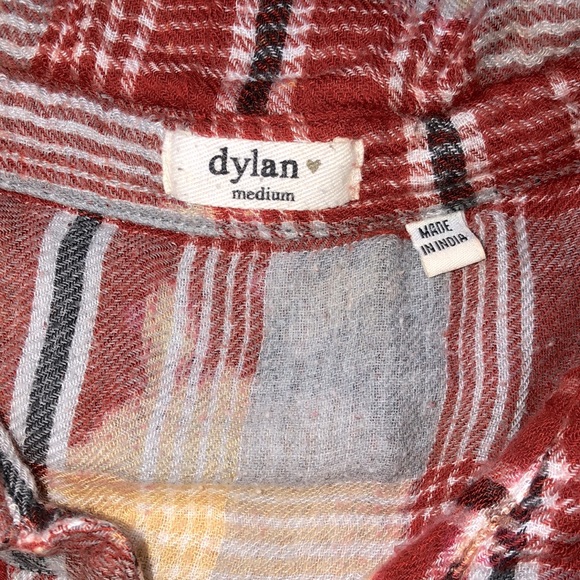 Custom bleached seal backed plaid shirt - Picture 3 of 4